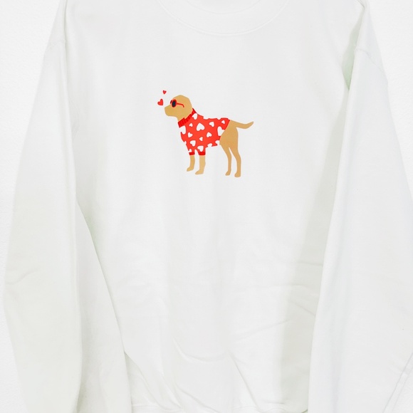 Labrador Dog Valentine's Day Sweatshirt - Picture 1 of 1